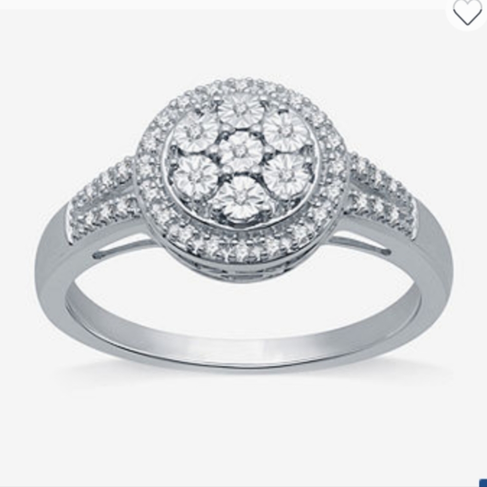 Diamond Sterling Silver Ring